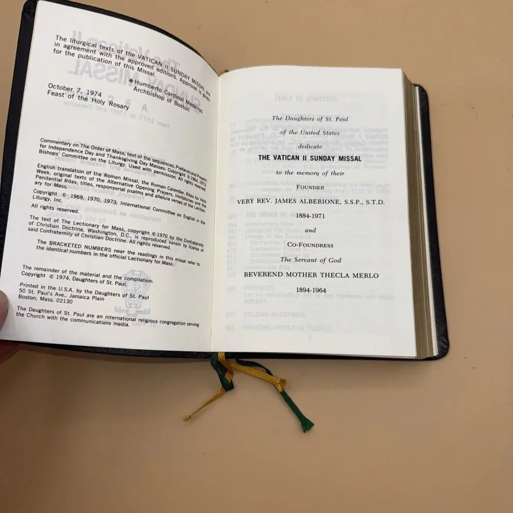 The Vatican II Sunday Missal 1974 A B C Cycles St Paul Edition